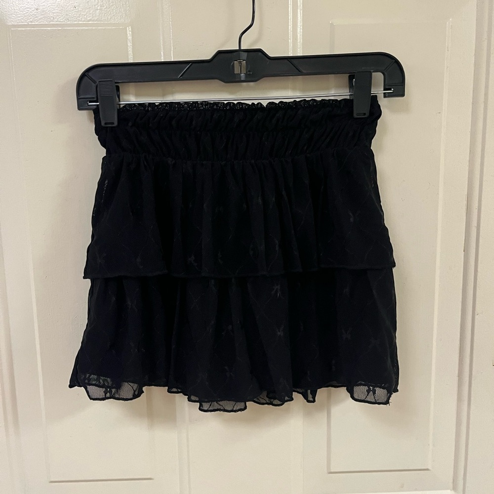 Elegant Black Tiered Skirt